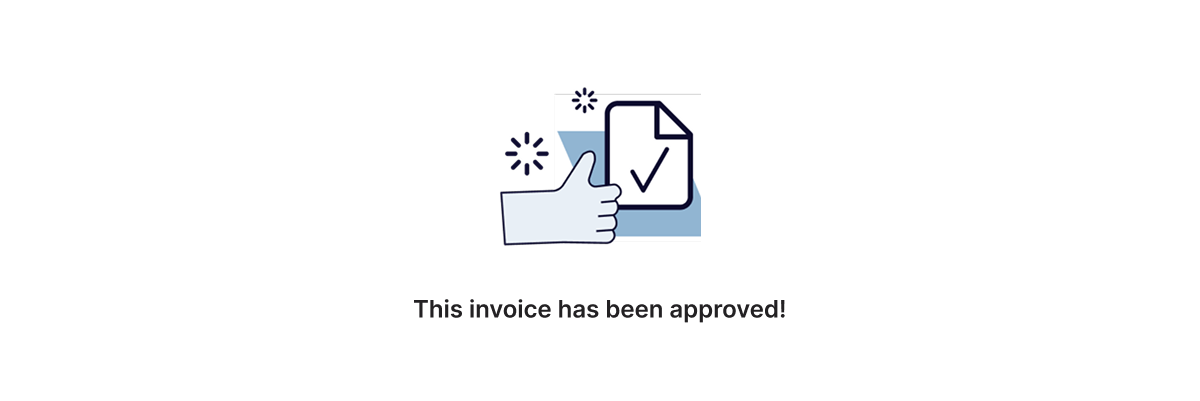Invoice approved illustration